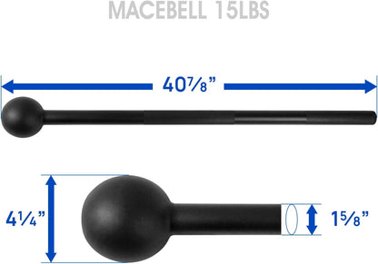 Steel Mace Bell for Comprehensive Strength Training - Versatile Weights for Full Body, Shoulders, Grips, and Forearms Workouts (5 to 30 LB) for Men and Women