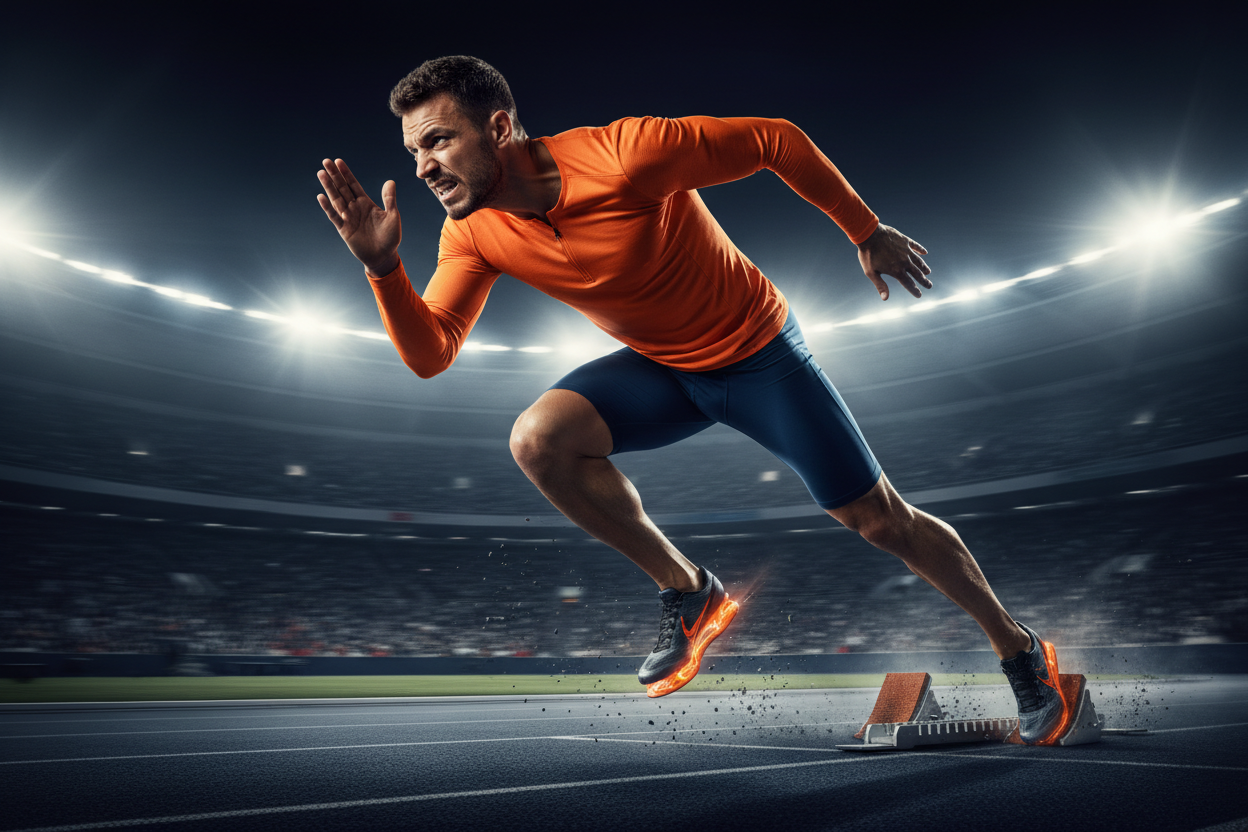 action shot of an athlete 