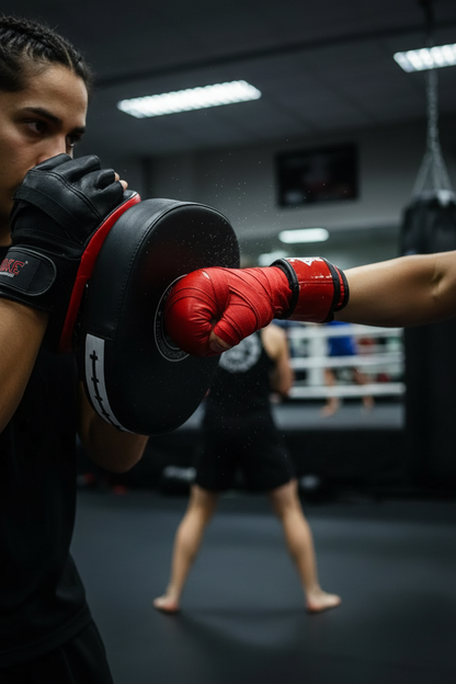 Boxing Training Pads - Action (Black & White)