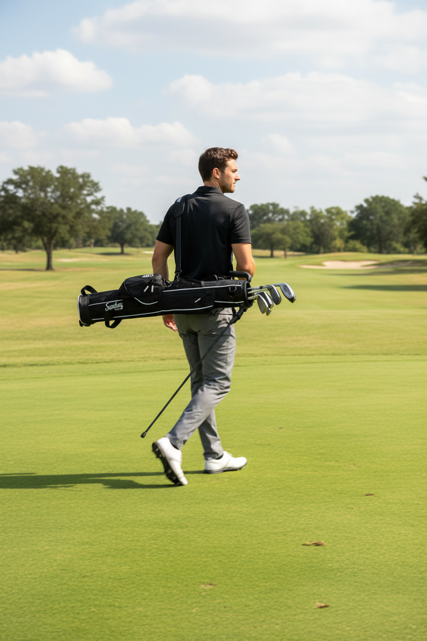 Lightweight Golf Bag - Action (Black & White)