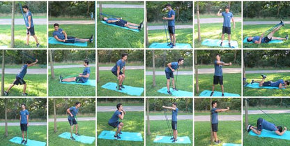 Elastic Resistance Bands Set - 5-Pack for Yoga, Pilates & Strength Training