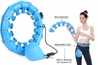 Weighted Hula Hoop - Size Comparison (Baby Blue)