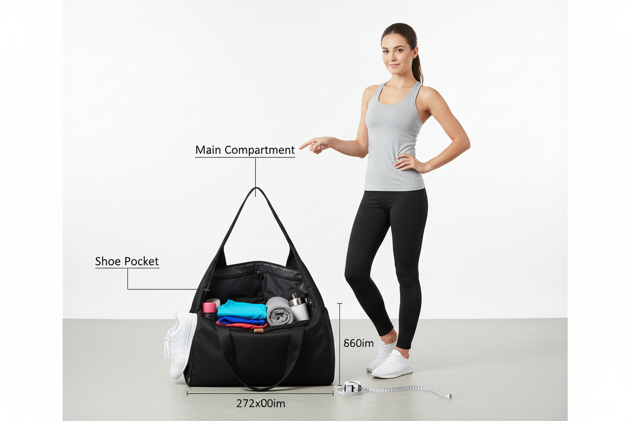 Women's Sports Bag - Size Comparison